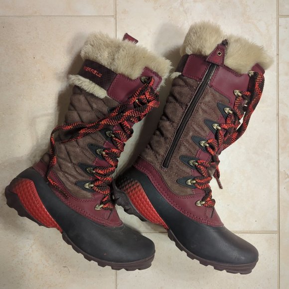 NEW Merrell Winterbelle Mahogany Peak Waterproof Boots (Women US Size 6) - Picture 2 of 14
